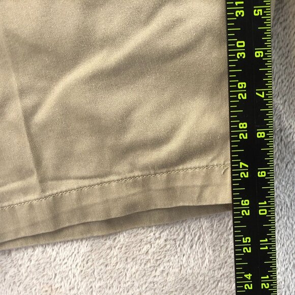 Volcom Mens Shorts Size 40 Chino Khaki Classic Casual Summer Tan Flat Front - Picture 5 of 15